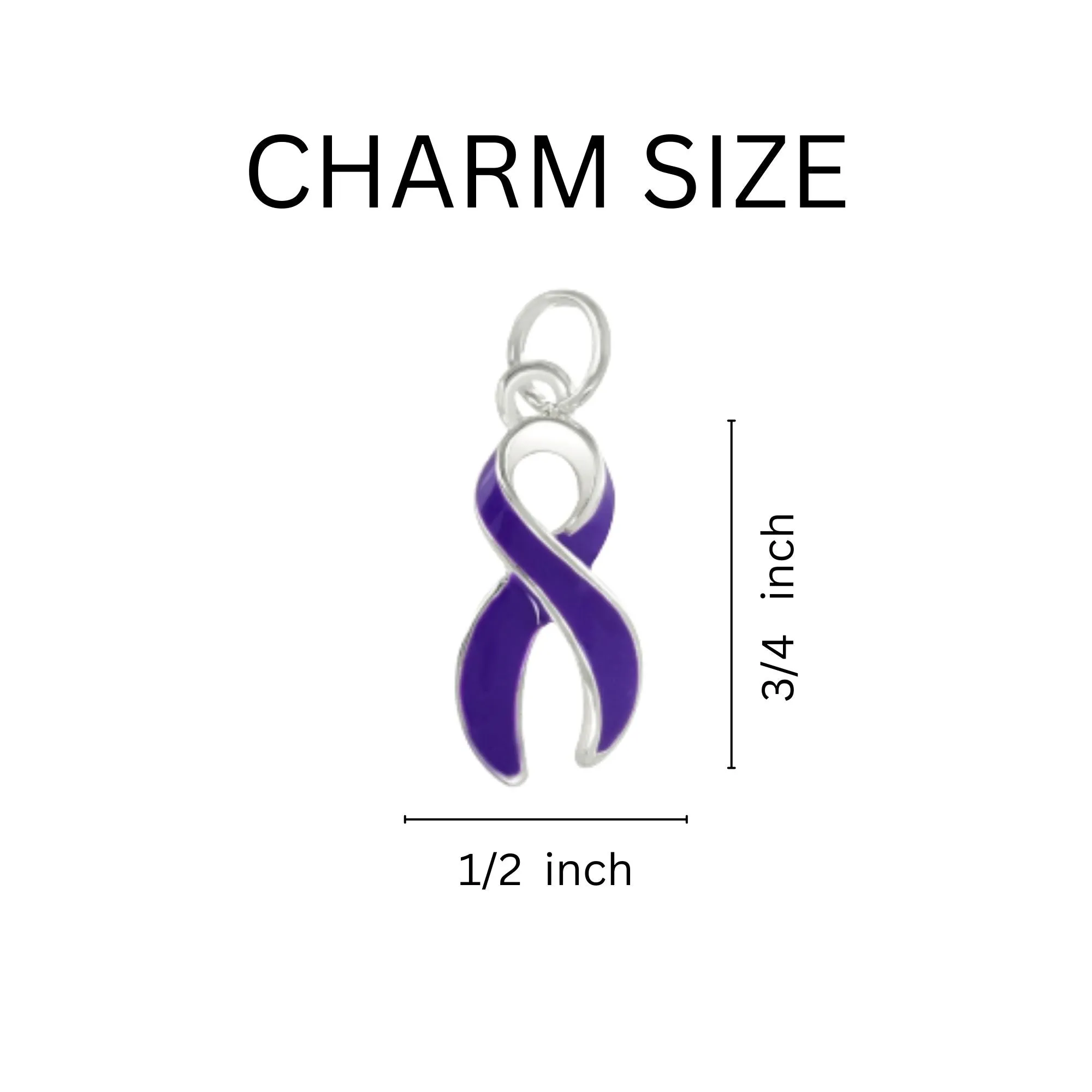 I Love You To The Moon & Back Purple Ribbon Bracelets