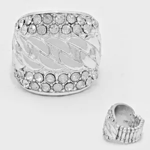 iLLASPARKZ Crystal Pave Chunky Stretch Ring
