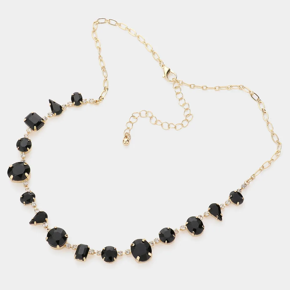 iLLASPARKZ Geometric Stone Collar Necklace
