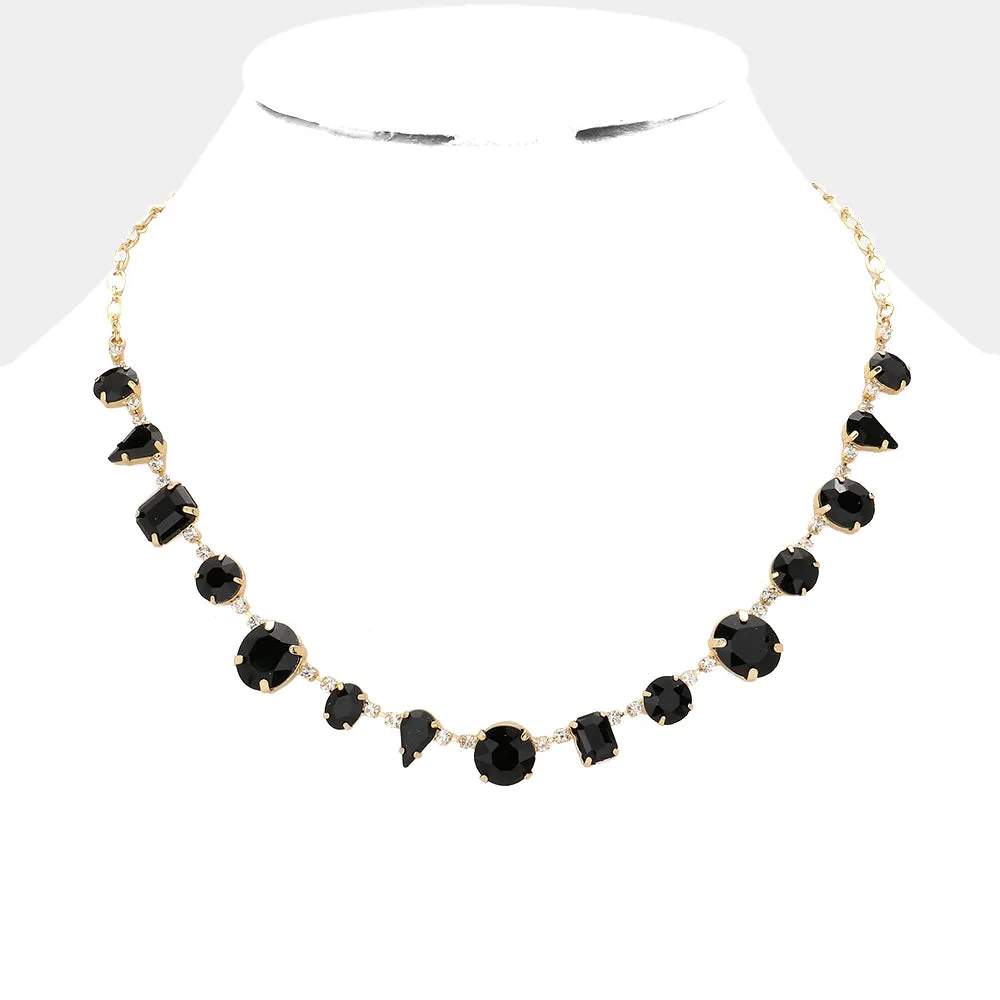 iLLASPARKZ Geometric Stone Collar Necklace
