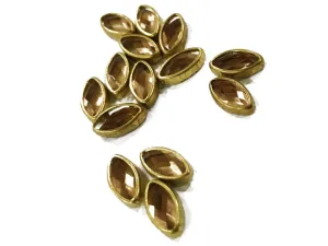 Light Golden Opaque Eye Kundan Stone (10x5 mm)