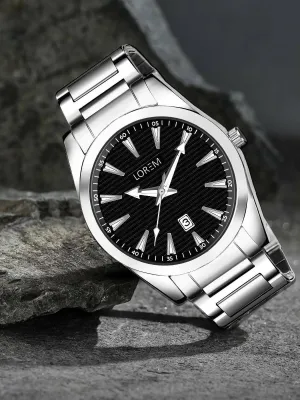 LOREM Black Dial Date Function Analog Watch For Men LR148