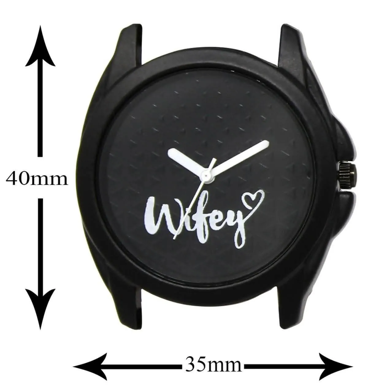 LOREM Black Wifey Analog Watch For Women LR234