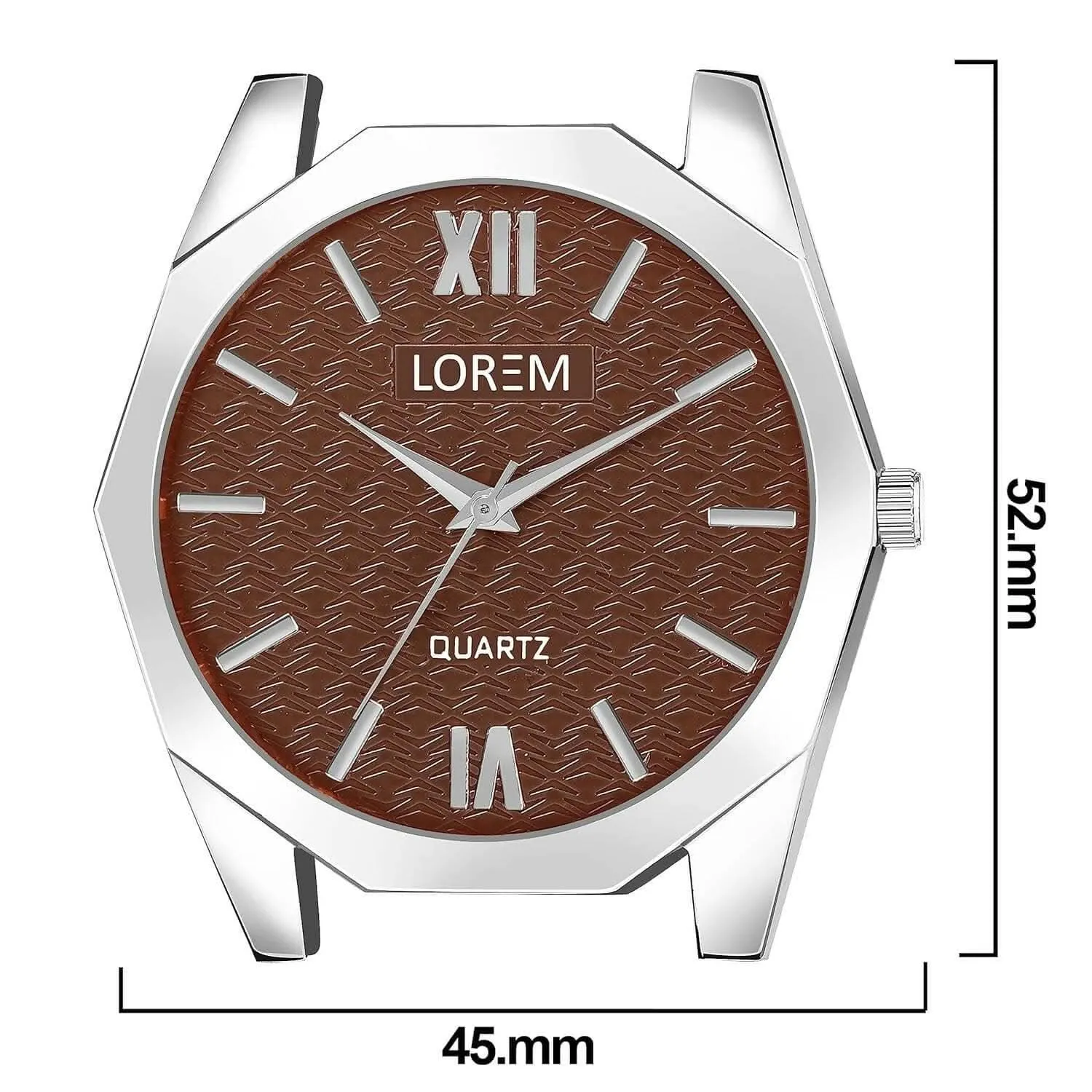 LOREM Brown 3d embossed Dial Analog Watch For Women LR332