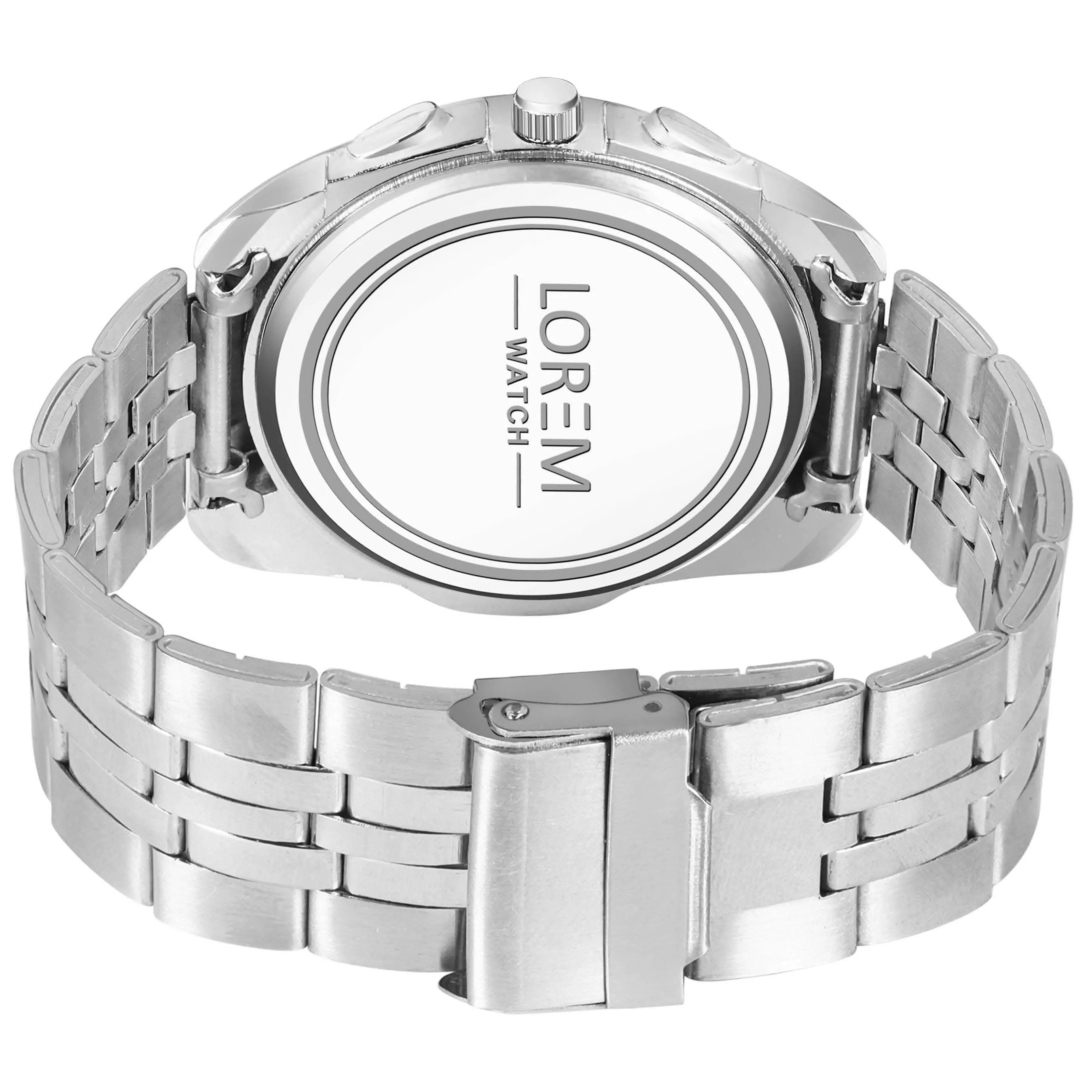 LOREM Brown 3D Roman Stainless Steel Analog Watch For Men LR127