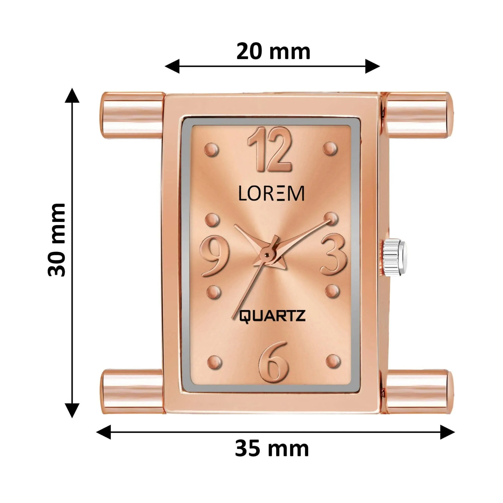 LOREM Rose Gold Trending Square Braclet Analog Watch For Women LR293