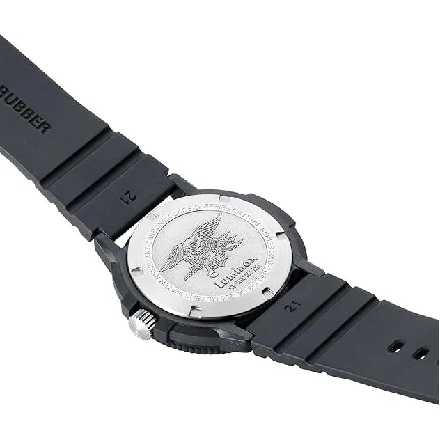 Luminox Men's White Dial Black Rubber Band Navy Seal Quartz Watch - XS.3007.EVO.S
