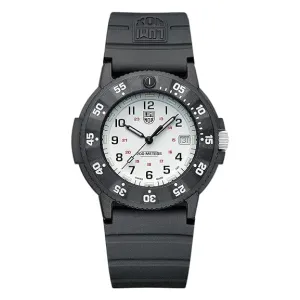 Luminox Men's White Dial Black Rubber Band Navy Seal Quartz Watch - XS.3007.EVO.S