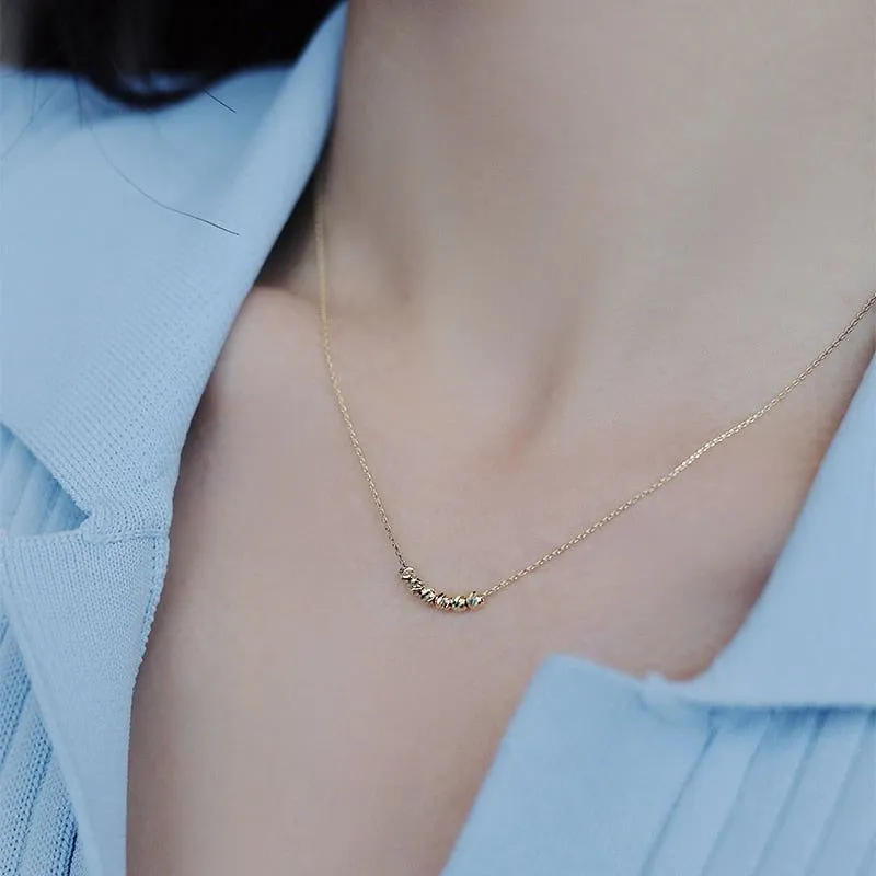 Luxury Golden Bean Necklaces Charm Jewelry NCJT21