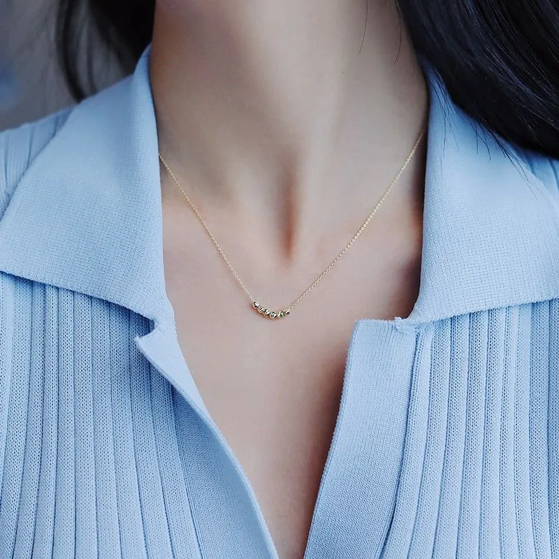 Luxury Golden Bean Necklaces Charm Jewelry NCJT21