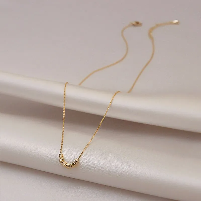 Luxury Golden Bean Necklaces Charm Jewelry NCJT21