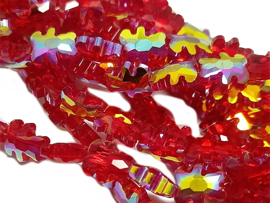 Melody Red Teddy Shaped Designer Crystal Beads
