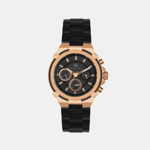 Men Black Chronograph Stainless Steel Watch 1033C-M3304