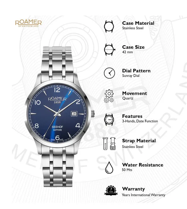 Men Seehof Analog Brass Watch 509833 41 44 20