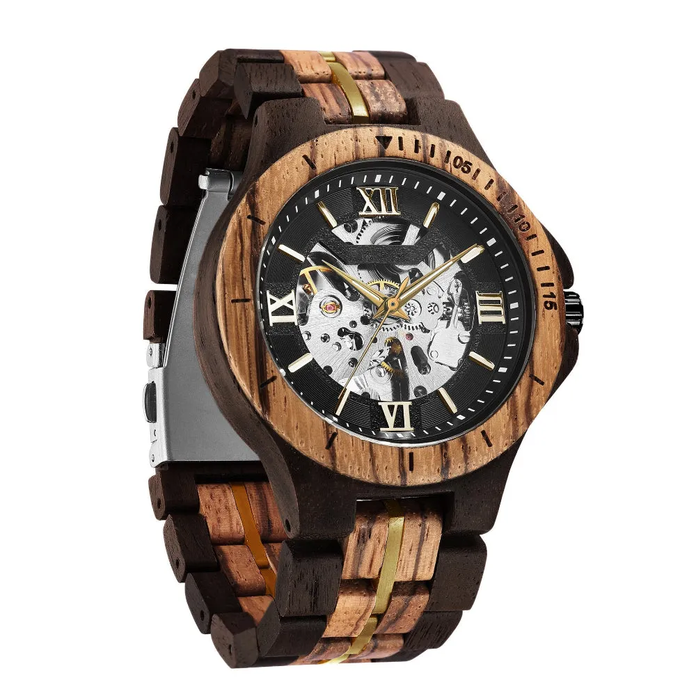 Men's Handmade Wooden Mechanical Automatic Watch
