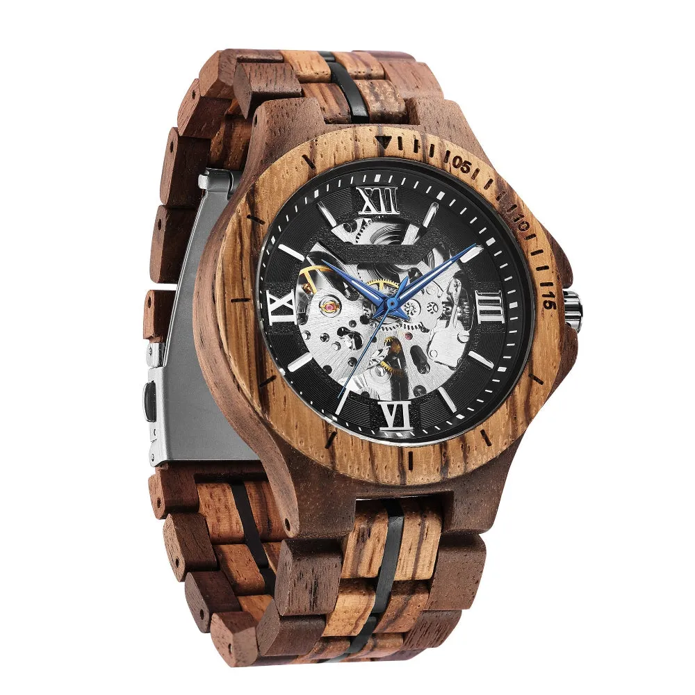 Men's Handmade Wooden Mechanical Automatic Watch