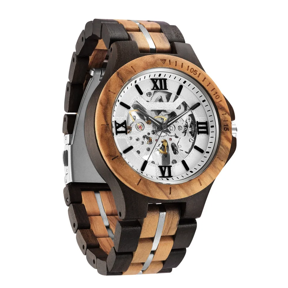 Men's Handmade Wooden Mechanical Automatic Watch