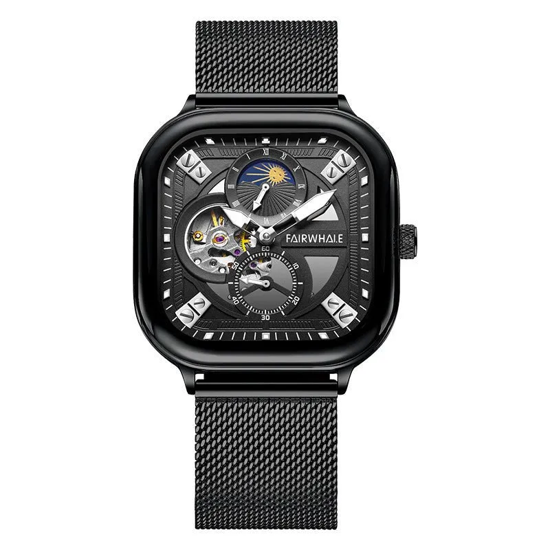 Men's Three Subdials Automatic Mechanical Watch