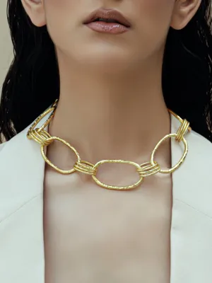 MOKUZAI Trunk Choker Gold Tone