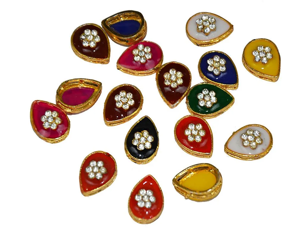 Multicolour Assorted Designer Drop Kundan Beads