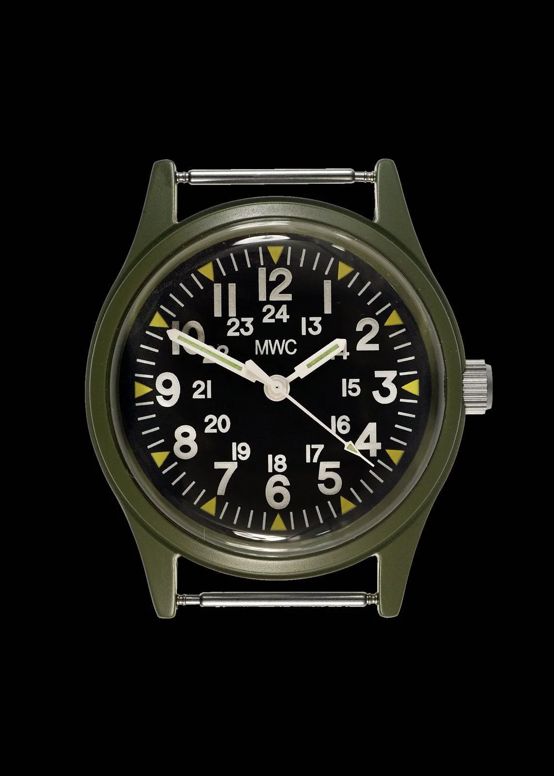 MWC Classic 1960s/70s Pattern Olive Drab Vietnam Watch on Khaki Strap