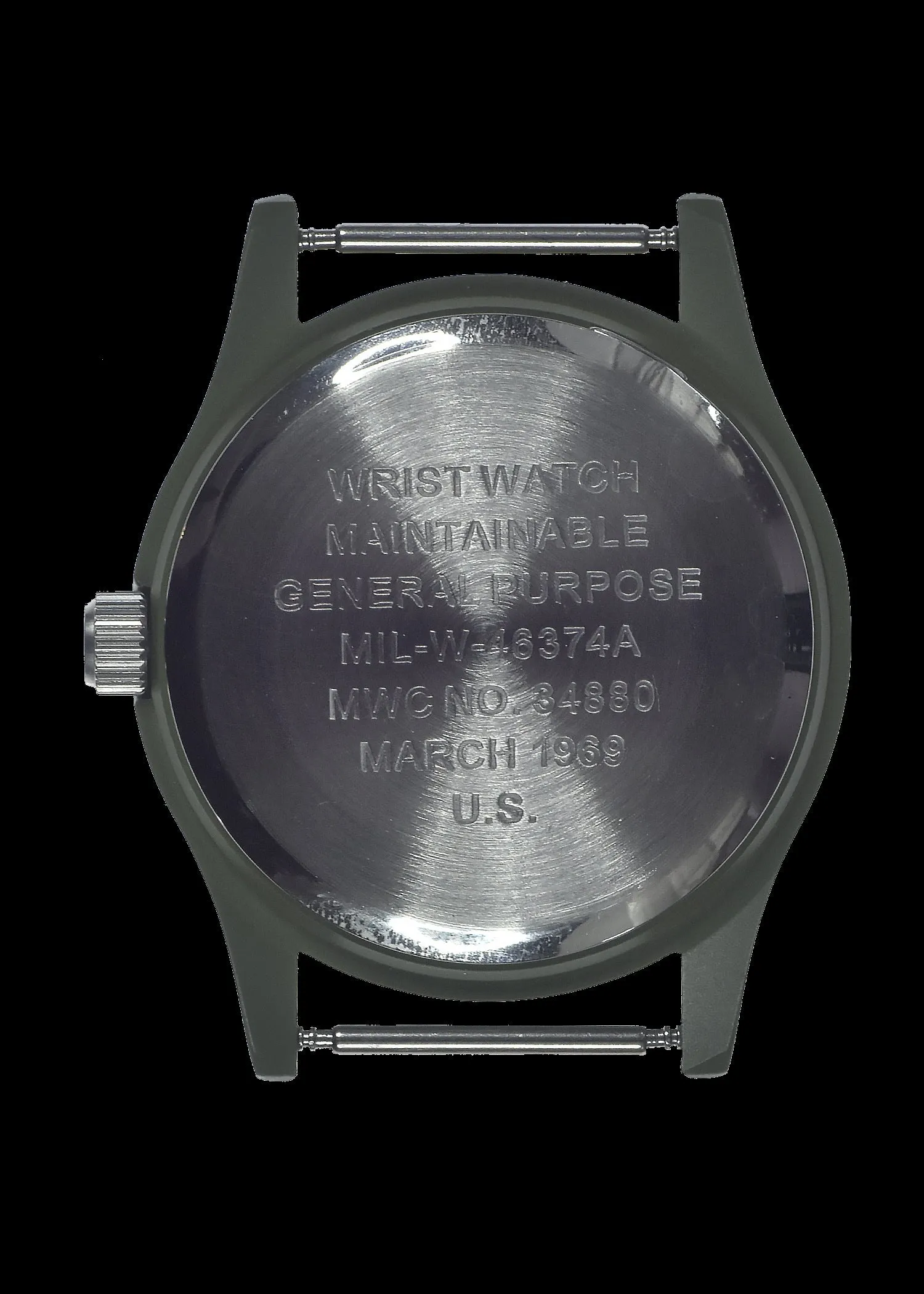 MWC Classic 1960s/70s Pattern Olive Drab Vietnam Watch on Khaki Strap