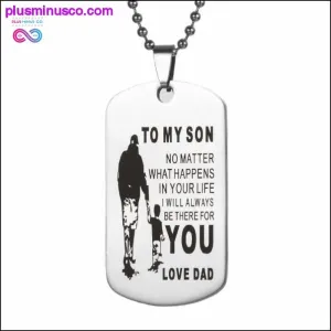 My Son Dog Tag: Stainless Steel Father-Son Pendant Necklace