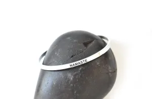 NAMASTE - Stainless Steel Cuff Bracelet for Women and Men