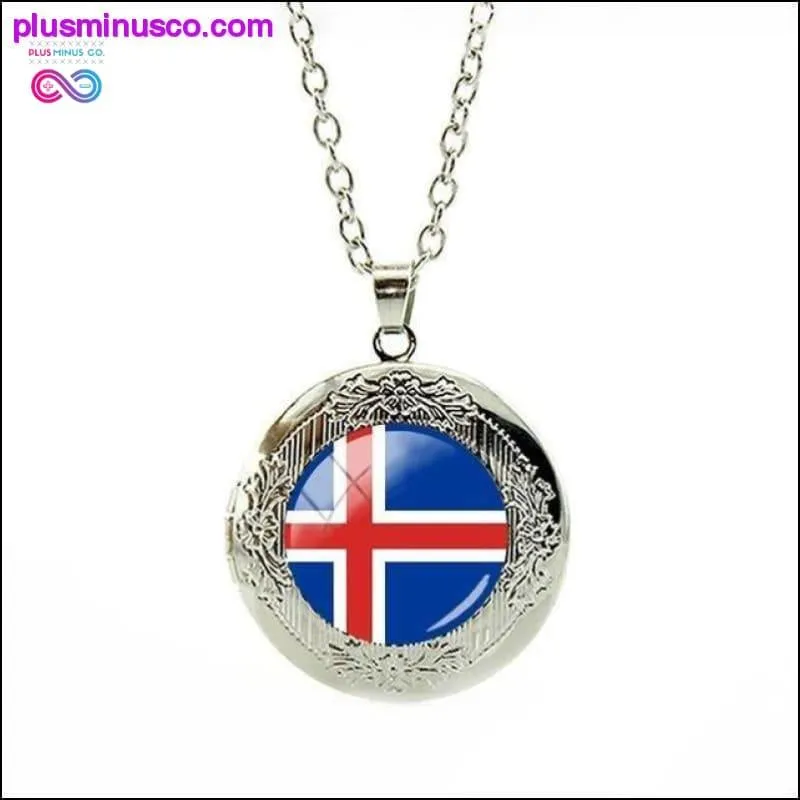 National Flag Locket Necklace Greece,France,Finland,