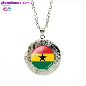 National Flag Locket Necklace Greece,France,Finland,