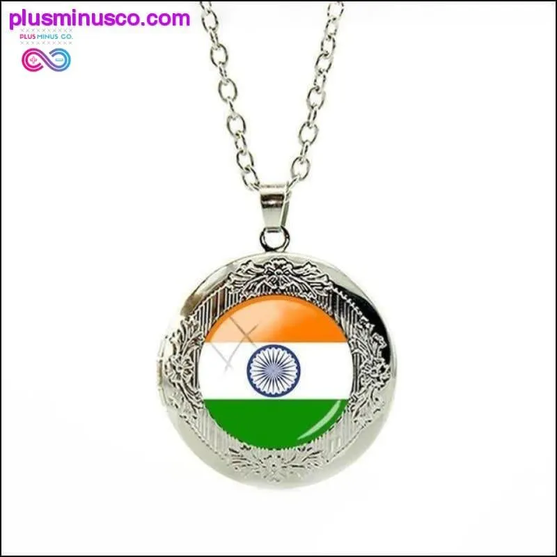 National Flag Locket Necklace Greece,France,Finland,