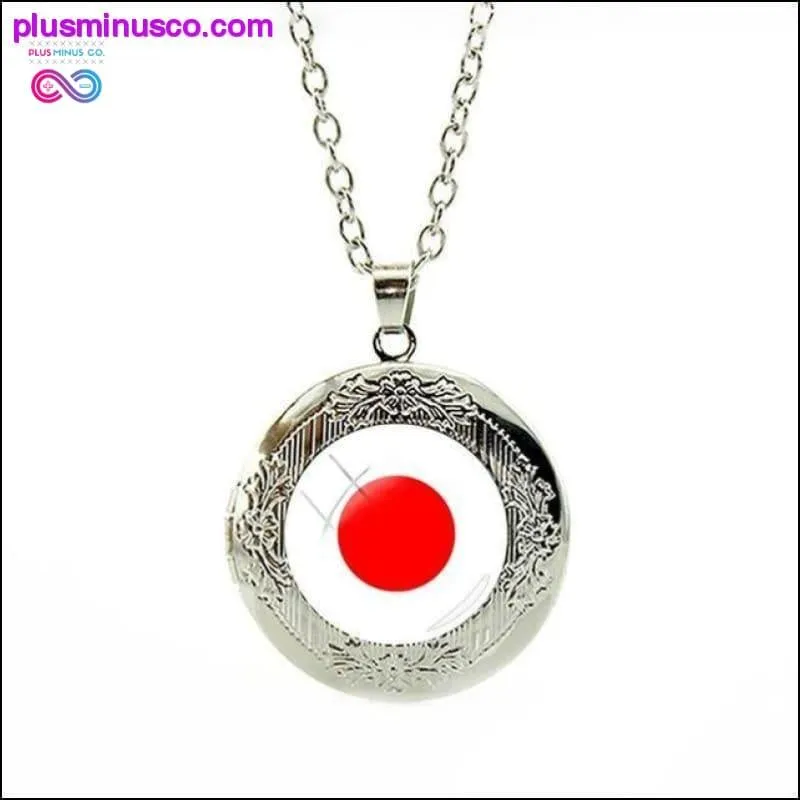 National Flag Locket Necklace Greece,France,Finland,