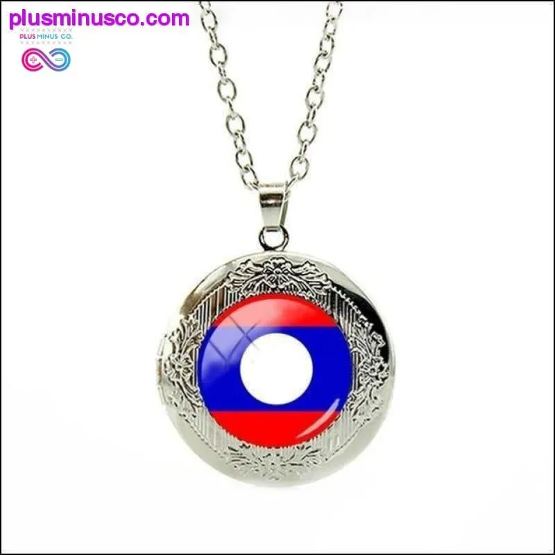 National Flag Locket Necklace Greece,France,Finland,