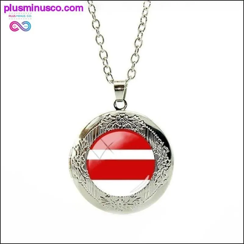 National Flag Locket Necklace Greece,France,Finland,