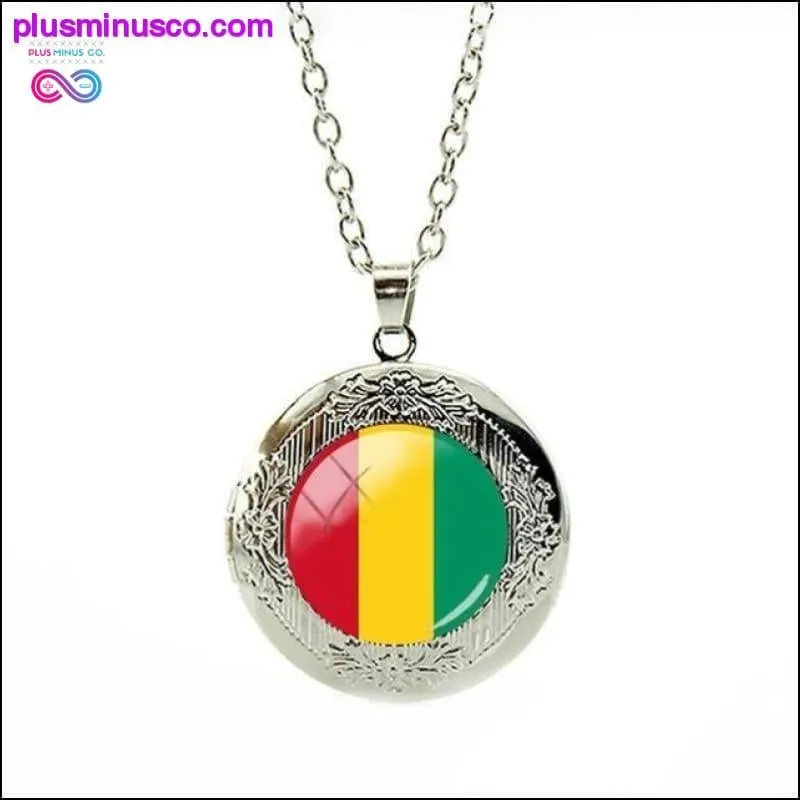 National Flag Locket Necklace Greece,France,Finland,