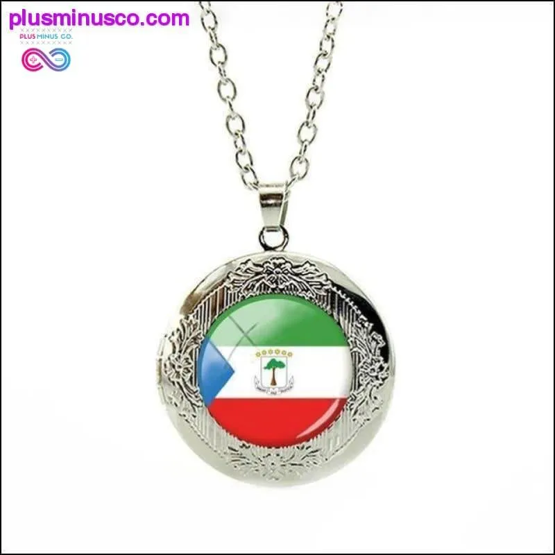 National Flag Locket Necklace Greece,France,Finland,