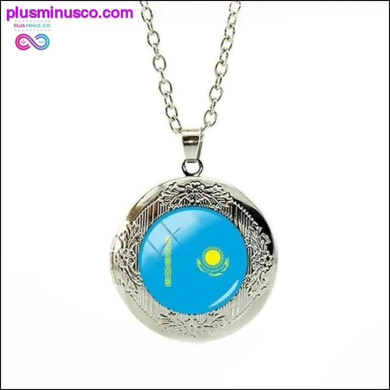 National Flag Locket Necklace Greece,France,Finland,
