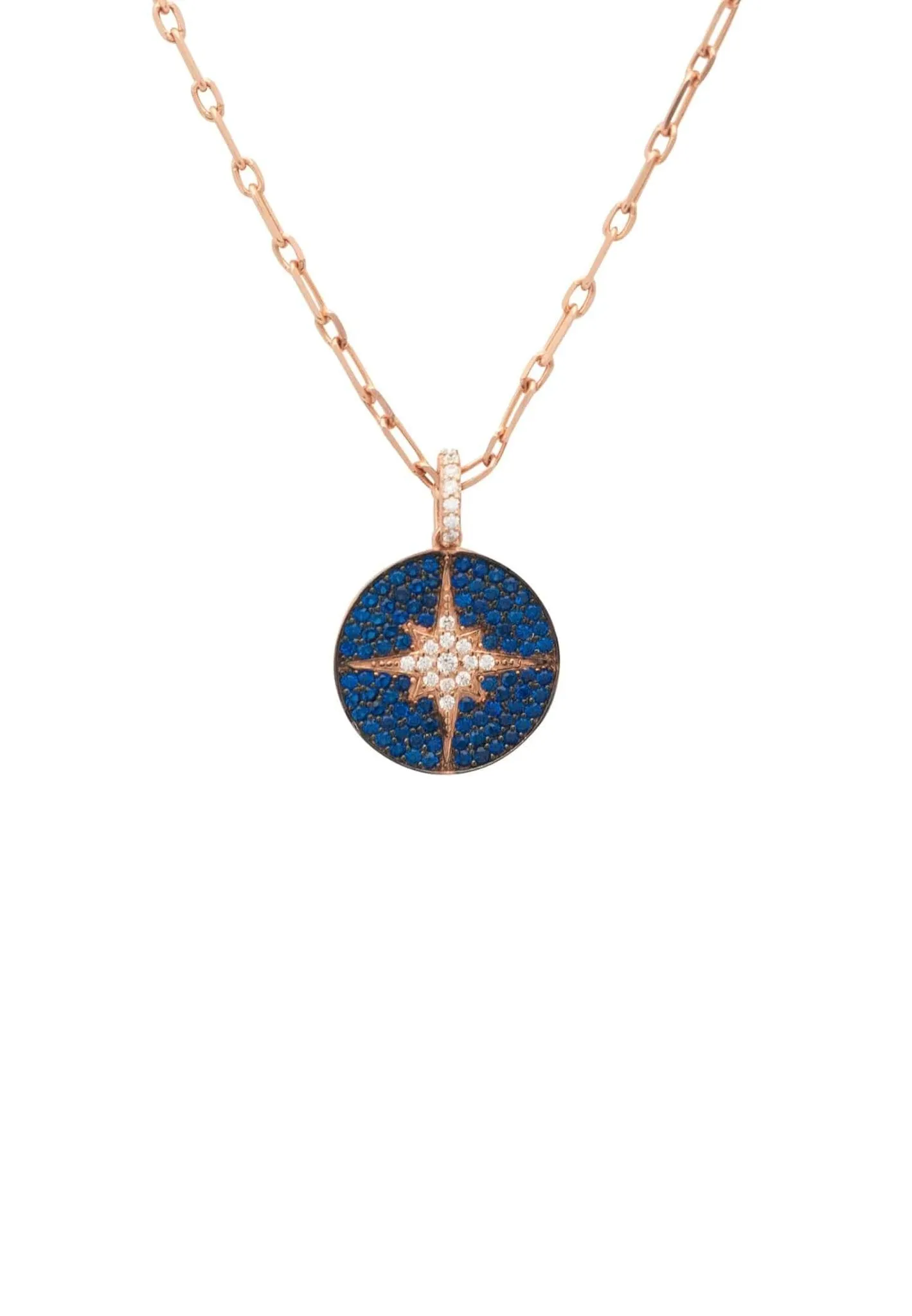 Nebula Necklace Blue Rosegold