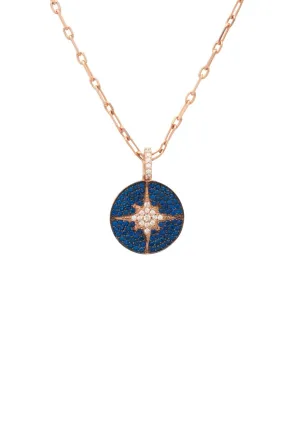 Nebula Necklace Blue Rosegold
