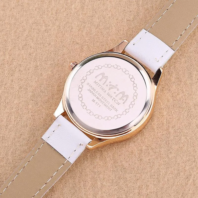 New Hot Design Reloj Mujer Relogio Rhinestone Ladies Leather Wrist Watch Quartz Watch Women Dress Watch