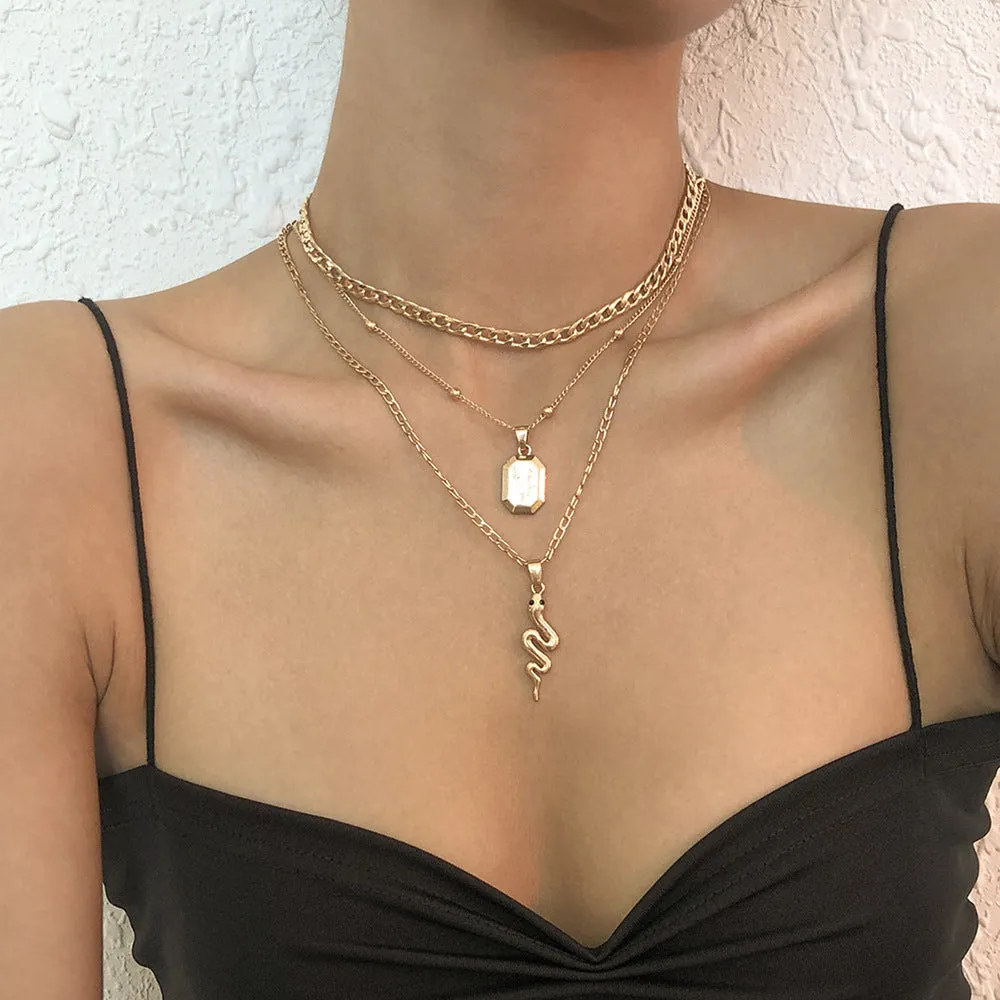 New Ornaments Animal Snake Simple Necklace