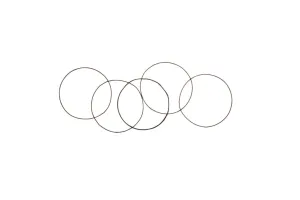 Olympic Wall Hanging Reclaimed Oil Drums Rims, 5 Rings (Copy)