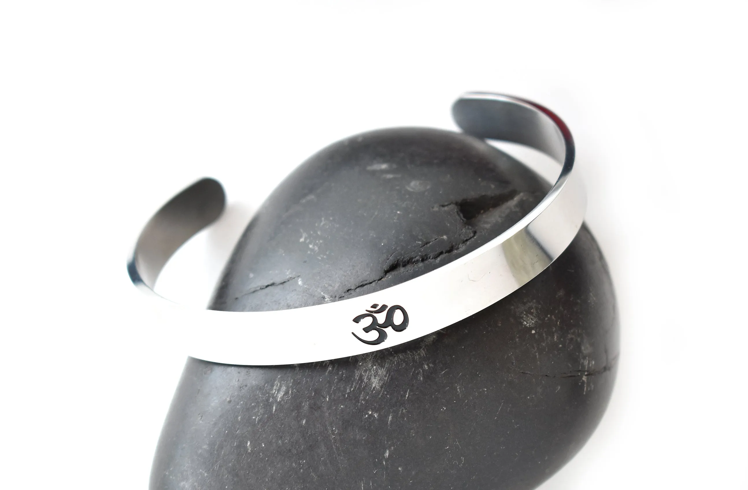 OM - Stainless Steel Cuff Bracelet for Women and Men
