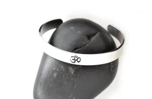 OM - Stainless Steel Cuff Bracelet for Women and Men
