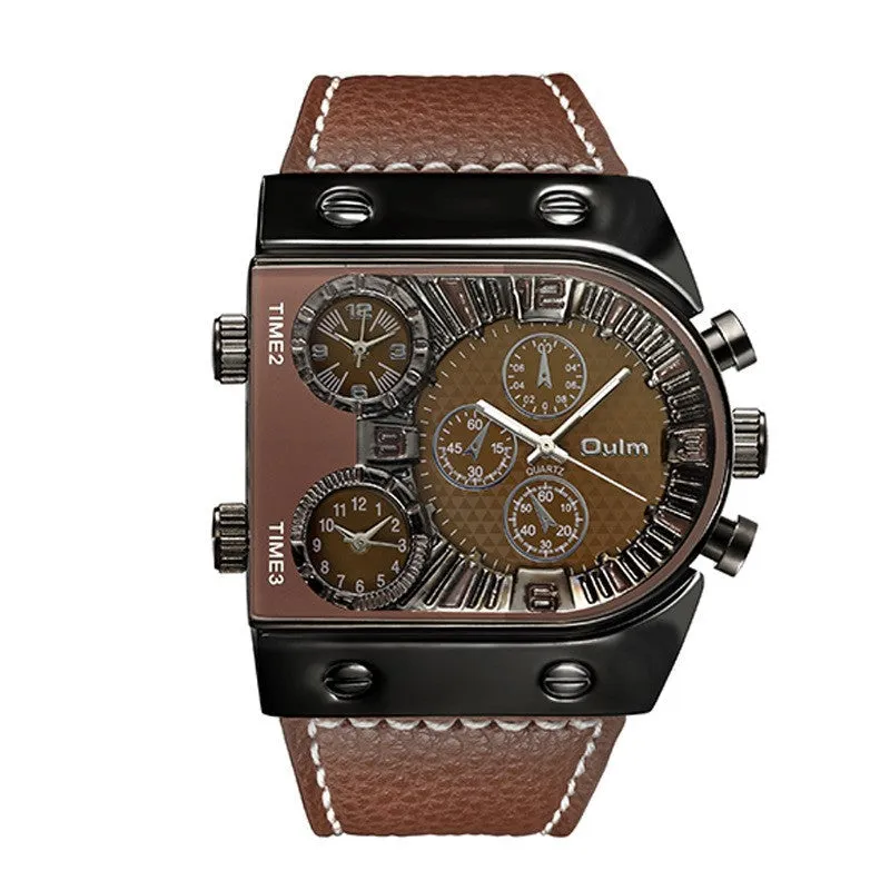 Oulm Ushape Fashion Steel Watch For Men 9315