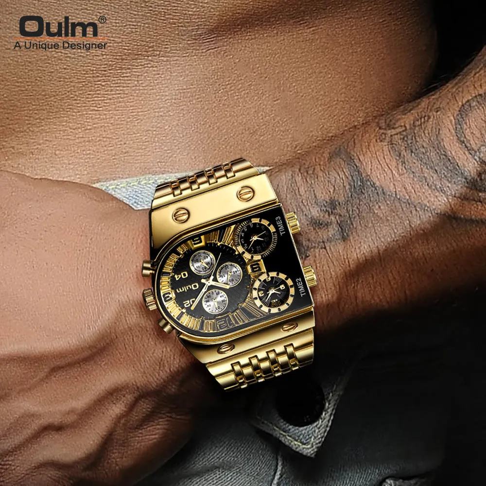 Oulm Ushape Fashion Steel Watch For Men 9315