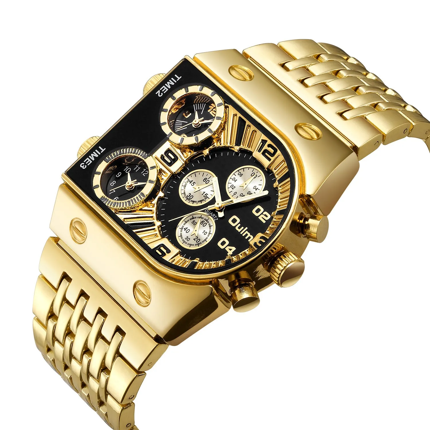 Oulm Ushape Fashion Steel Watch For Men 9315