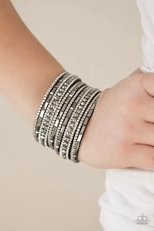 Paparazzi Bracelet ~ Wham Bam Glam - White