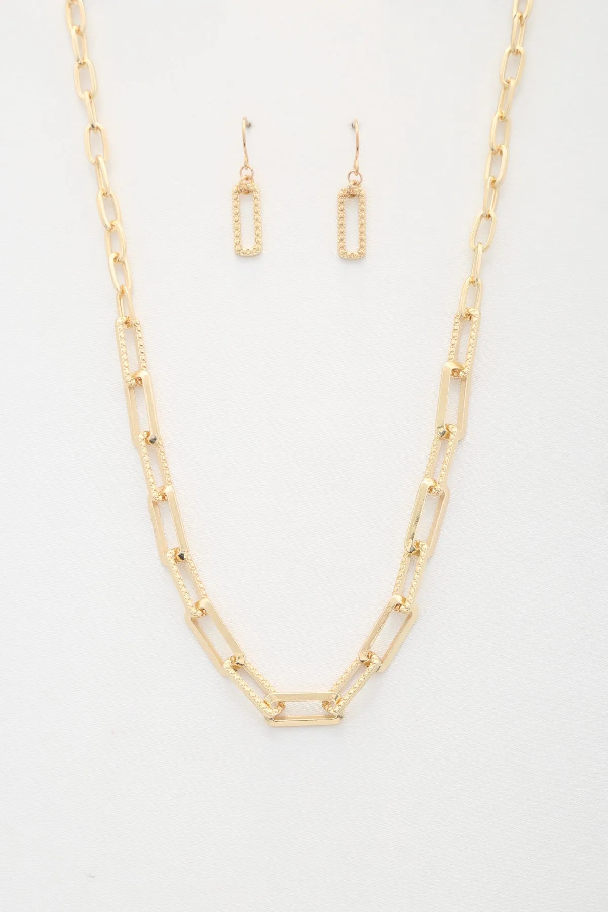 Paperclip Link Metal Necklace