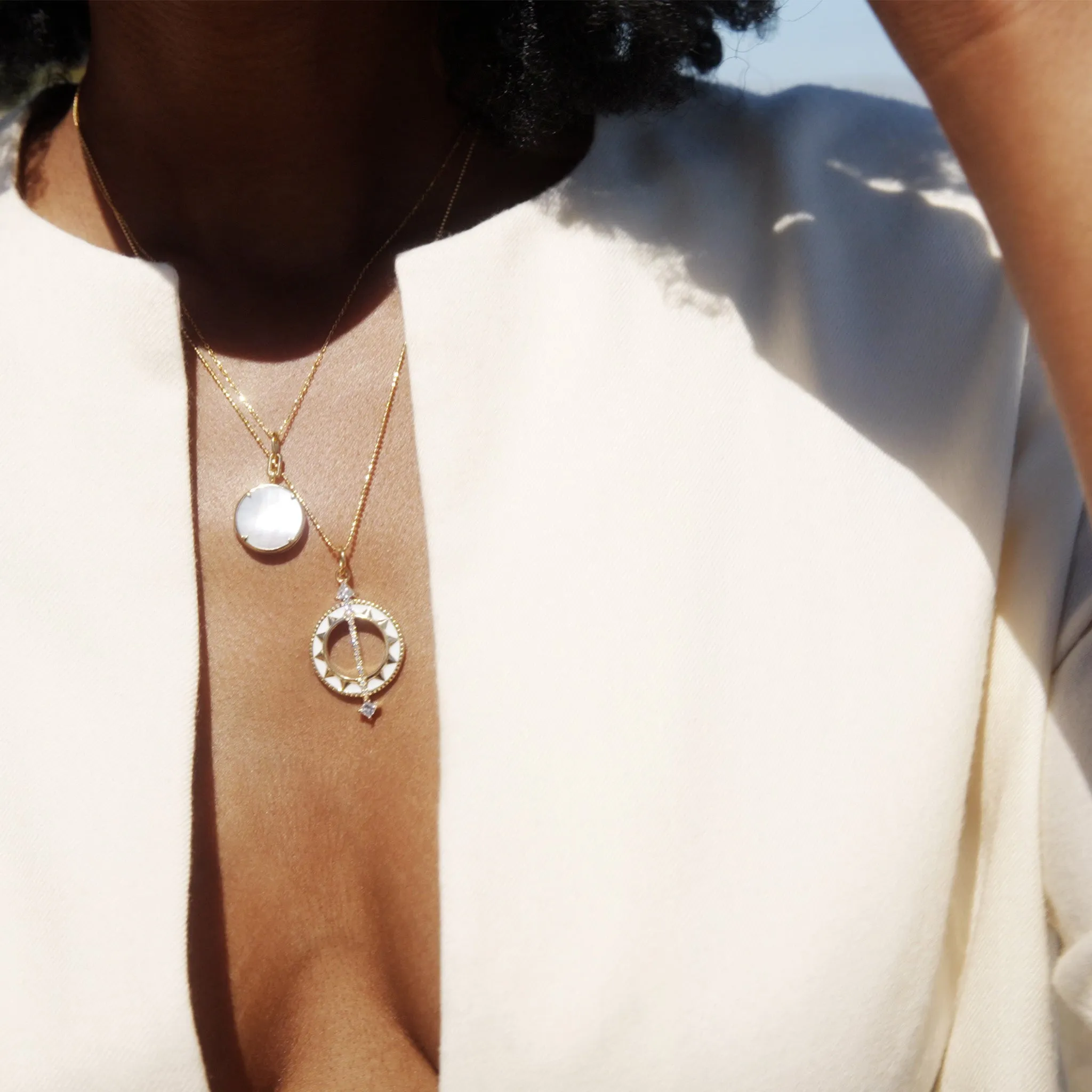 "Brooke" Stone Slim Locket Necklace